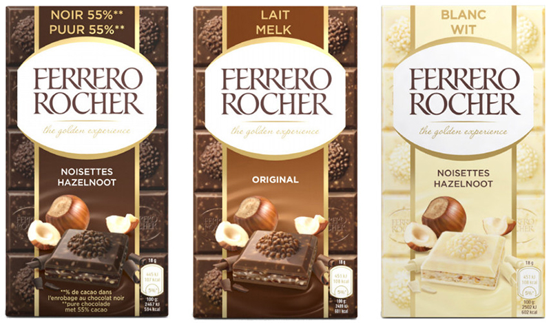 Ferrero rocher tablette chocolat blanc noisettes