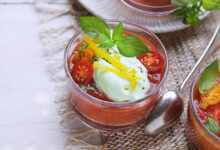 Gaspacho chantilly au basilic
