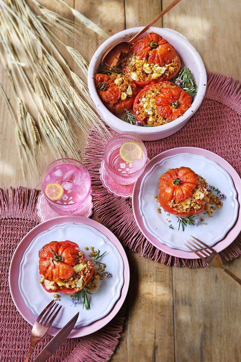 Tomates farcies quinoa Fourme de Montbrison 