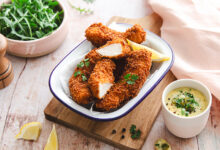Filets de lapin croustillants, sauce tartare