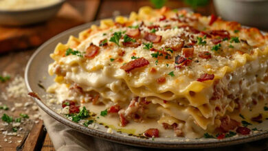 Lasagnes carbonara