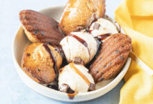 Profiteroles express madeleines chocolat caramel beurre salé