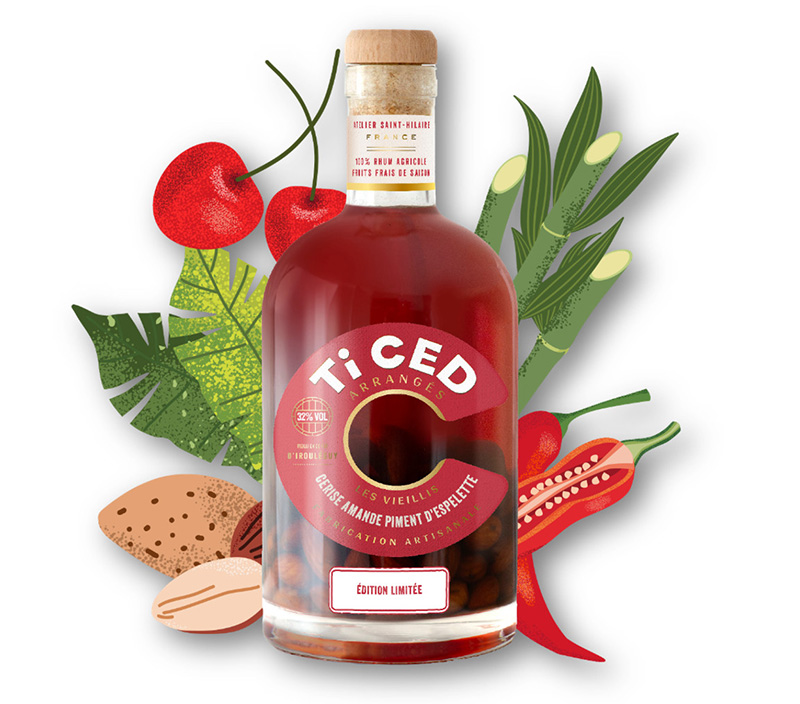 Ti CED : cerise, amande, piment d’Espelette