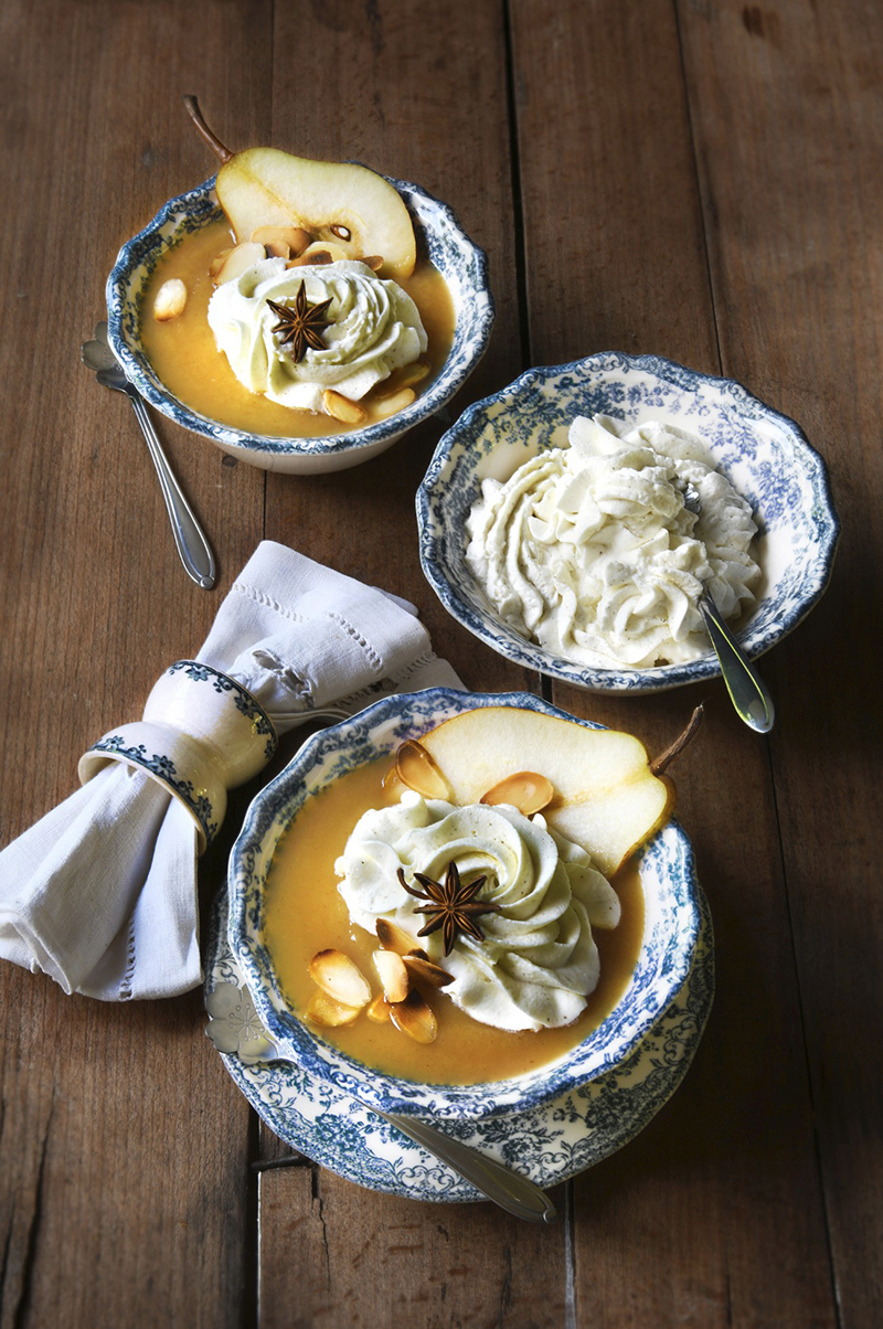 Velouté de poire chantilly vanillée