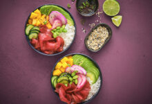 Poké bowl gravlax de bœuf