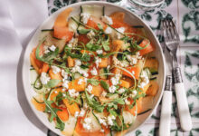 Salade de melon, pastèque concombre