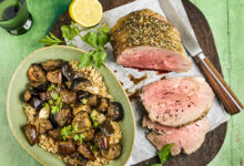 Rôti gigot d’agneau parfumé zaatar